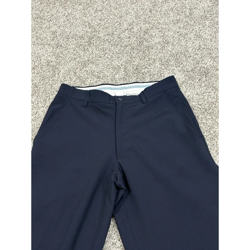 FootJoy Mens Navy Blue Performance Golf Pants Flat Front Stretch 30x30